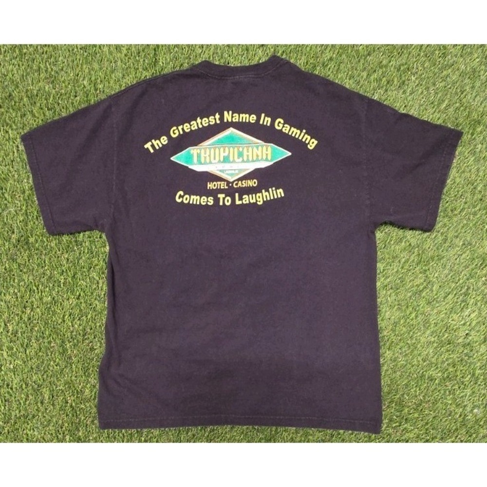 Vintage Tropicana Express Laughlin Casino T-Shirt Delta Pro Weight 2000s L Black